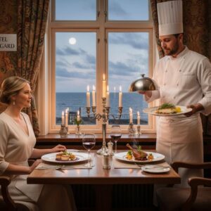 Romantisk gourmetmiddag med havudsigt